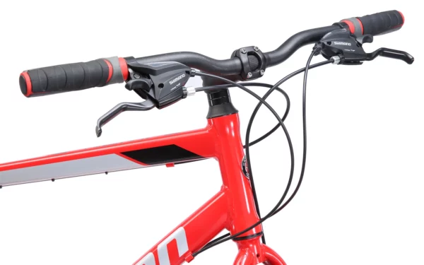 Schwinn Kempo Men's Hybrid Bike, 21-Speed, 700c Aluminum Frame, Red - Image 4