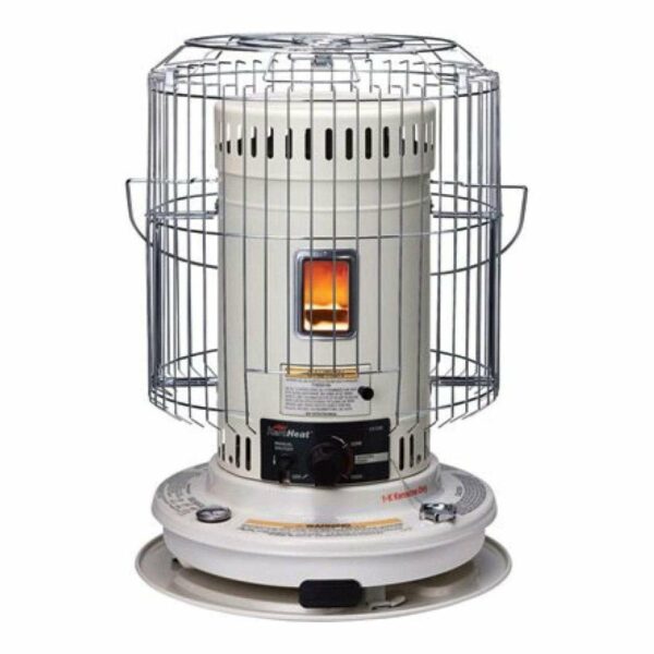 Sengoku HeatMate 23,500 BTU Portable Indoor Kerosene Heater, 1.9-Gallon, White, Heats 1000 Sq Ft