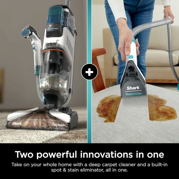 Shark CarpetXpert EX201 Carpet Cleaner, Cyan - Powerful Suction, StainStriker Tech, Pet Stain Removal, Includes Tools - Image 2