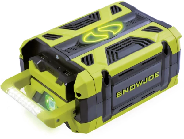 Snow Joe 100V 5.0Ah Lithium-Ion Battery with USB Ports & LED Light for Tools - Image 2