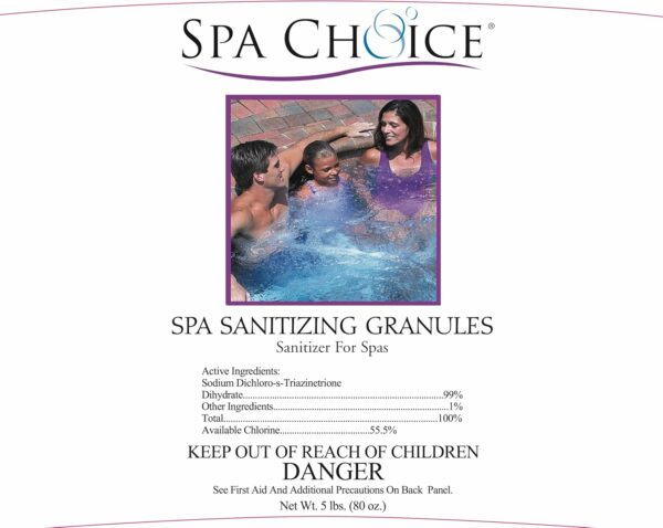 SpaChoice Chlorine Granules for Hot Tubs & Spas, 5 lbs - Fast Dissolving, Algae Control, Bacteria Killing - Image 2