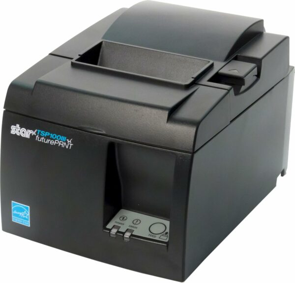 Star Micronics TSP143IIIBi Bluetooth Thermal Receipt Printer with Auto-Cutter, Gray - iOS/Android/Windows Compatible
