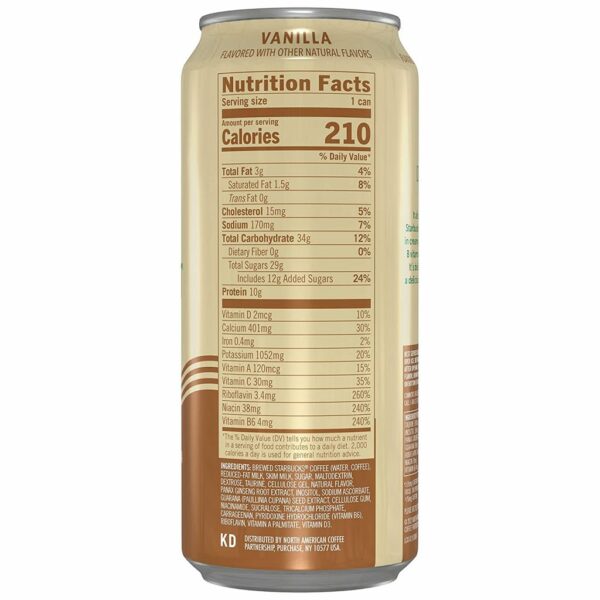 Starbucks Doubleshot Vanilla Espresso Energy Drink, 15oz, 12-Pack Cans - Image 5