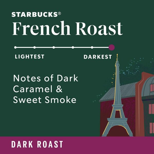 Starbucks French Roast Dark Roast Arabica K-Cup Coffee Pods, 96 Count, Bold Flavor, Low Acidity - Image 3