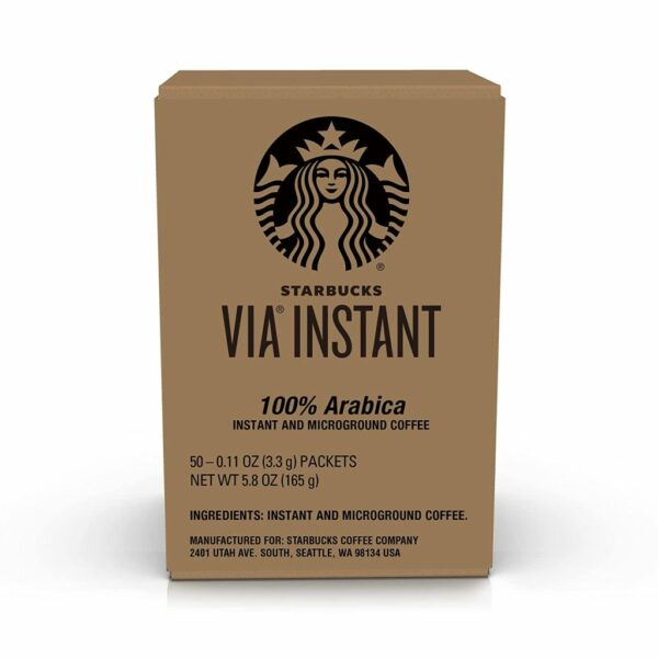 Starbucks VIA Instant Decaf Italian Roast Coffee, Dark Roast, 100% Arabica, 50 Packets - Image 7