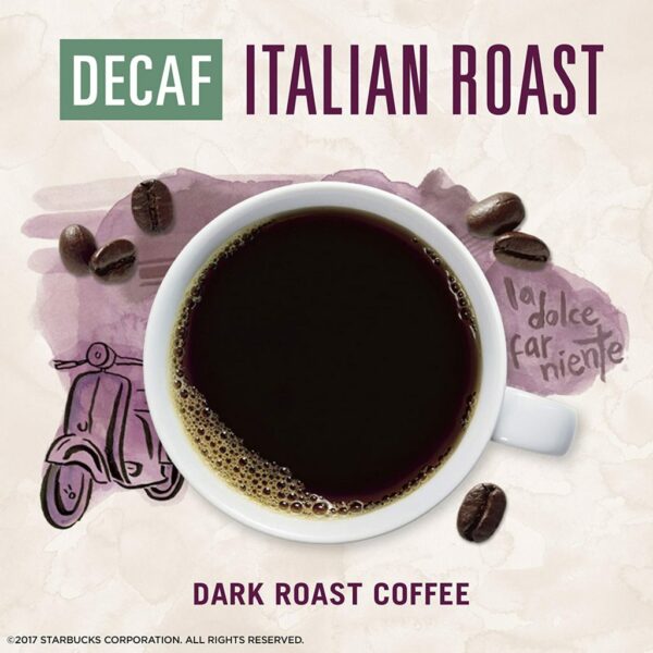 Starbucks VIA Instant Decaf Italian Roast Coffee, Dark Roast, 100% Arabica, 50 Packets - Image 3