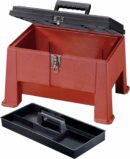 Step N Store Heavy Duty 20" Step Stool & Tool Box, 325 lbs Capacity, Nickel-Plated Latch, Lockable Hinge, Made in USA