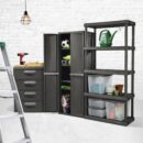 Sterilite Heavy-Duty 4 Drawer Plastic Storage Unit, Flat Gray, BPA-Free