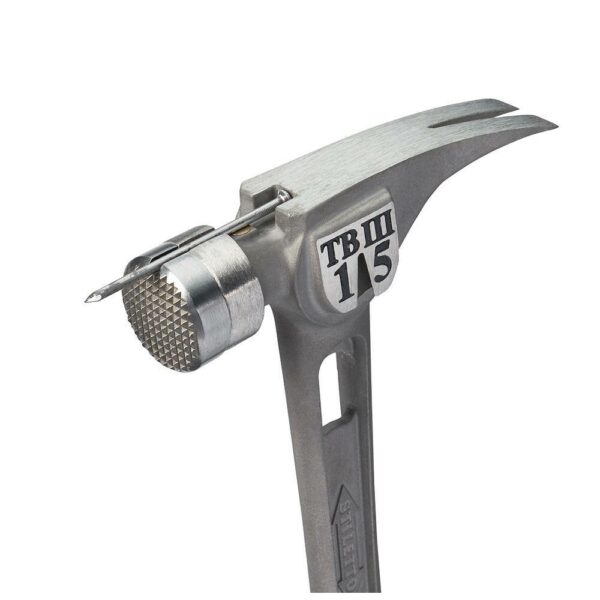 Stiletto TiBone 3 TB3MC 15 oz Titanium Hammer, Curved Handle, Milled Face, Silver Hand Tool - Image 3