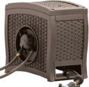 Suncast Aquawinder 125' Wicker Garden Hose Reel, Automatic Retractable, Java