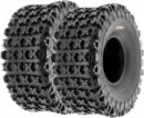 SunF A027 ATV UTV Go Kart Tire Set 22x7-10 Front & 20x10-9 Rear, 6-Ply Tubeless Knobby Sport Tires