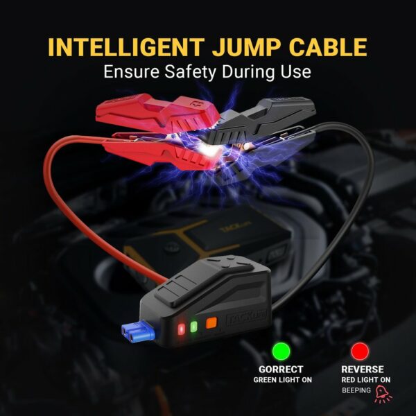 TACKLIFE T8 Car Jump Starter 800A 18000mAh 12V Battery Booster for Gas & Diesel Engines - Image 3