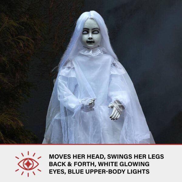 Tekky Toys Darcy 48" Animatronic Tombstone Girl with Light-Up Eyes & Sound for Halloween Decor - Image 12