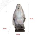 Tekky Toys Darcy 48" Animatronic Tombstone Girl with Light-Up Eyes & Sound for Halloween Decor