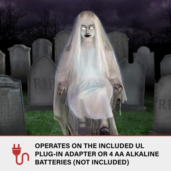 Tekky Toys Darcy 48" Animatronic Tombstone Girl with Light-Up Eyes & Sound for Halloween Decor - Image 8