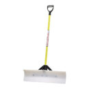 The Snowplow 30" Poly Blade Snow Pusher Shovel with Ergonomic Fiberglass Handle