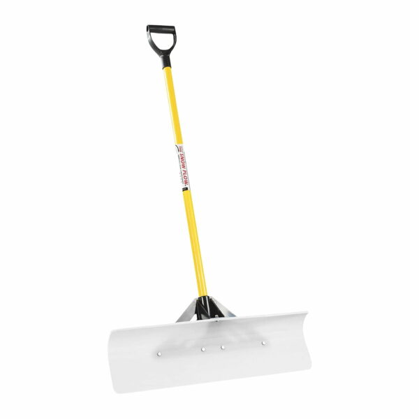 The Snowplow 30" Poly Blade Snow Pusher Shovel with Ergonomic Fiberglass Handle