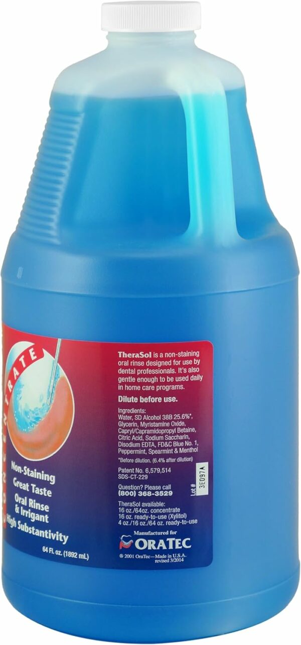 TheraSol Mint Antiseptic Oral Care Solution Concentrate 64 oz - Mouthwash & Irrigant