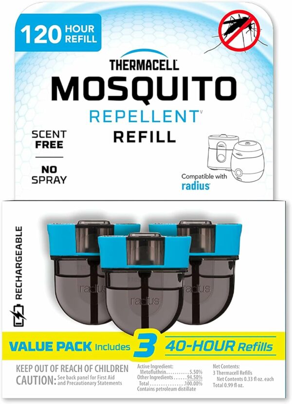Thermacell Mosquito Repellent Cartridge, DEET-Free, 20ft Protection, Compatible with E-Series & Radius