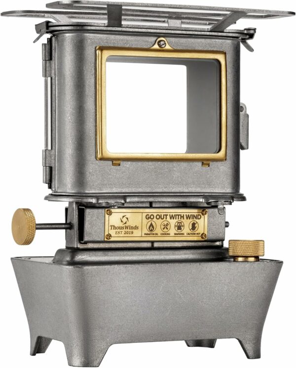 Thous Winds Fire Dance Stainless Steel Oil Lantern, Retro Silver, Outdoor Cooking & Lighting