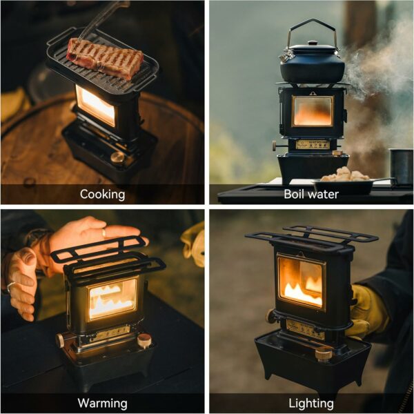 Thous Winds Fire Dance Stainless Steel Oil Lantern, Retro Silver, Outdoor Cooking & Lighting - Image 6