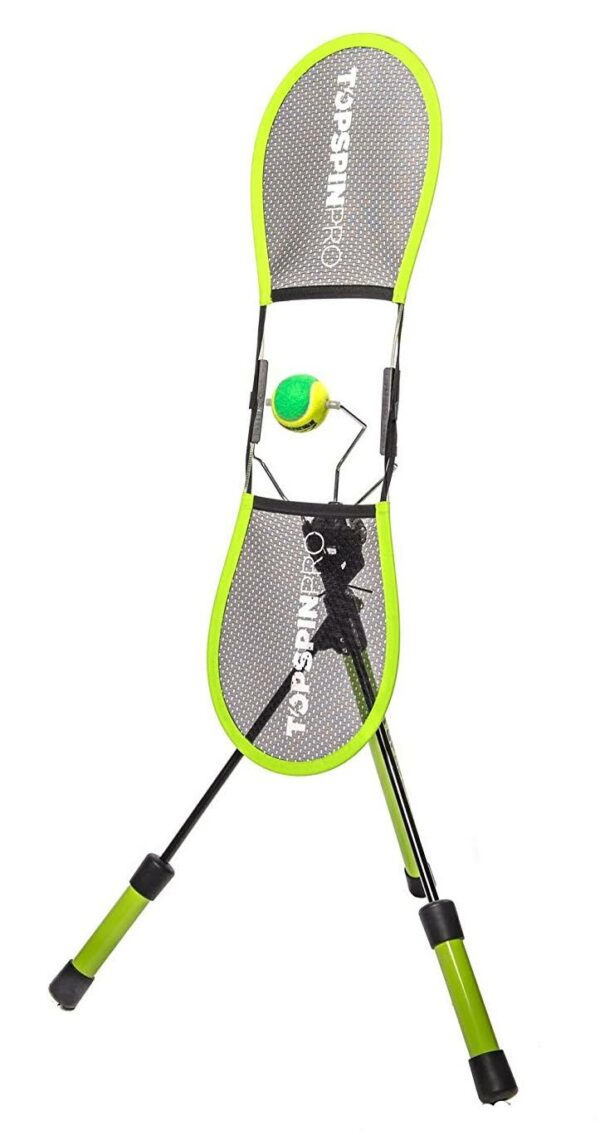 Topspin Pro Tennis Training Aid - Master Topspin & Ball Control with Mesh Screen & Spring-Loaded Ball