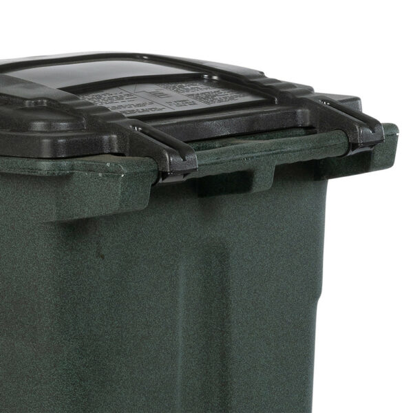 Toter 48 Gallon Green Trash Can with Quiet Wheels & Lid - Durable, Recycled, Curbside Compatible - Image 8
