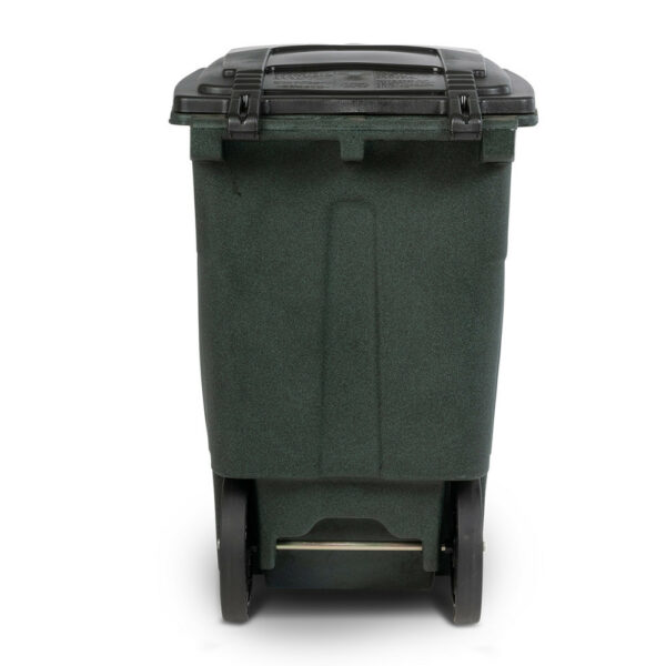 Toter 48 Gallon Green Trash Can with Quiet Wheels & Lid - Durable, Recycled, Curbside Compatible - Image 7