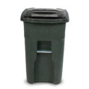 Toter 48 Gallon Green Trash Can with Quiet Wheels & Lid - Durable, Recycled, Curbside Compatible