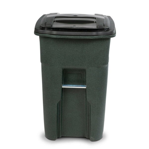 Toter 48 Gallon Green Trash Can with Quiet Wheels & Lid - Durable, Recycled, Curbside Compatible - Image 5