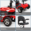 UltraLite A898 4-Wheel Mobility Scooter, Portable, Lightweight, 14-Mile Range