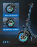 URBANMAX C1 Electric Scooter with Seat, 450W Motor, 22 Mile Range, Foldable, Dual Braking, Black