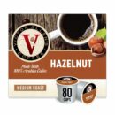 Victor Allen's Hazelnut Blend Medium Roast Coffee Pods, 80 Count, Flavored Arabica, Keurig Compatible