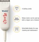 Wahl Professional Classic Peanut Beard Trimmer & Hair Clipper Kit, 4 Guide Combs, Detachable Blade