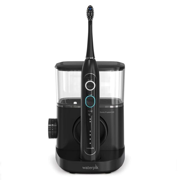 Waterpik Sonic-Fusion 2.0 Electric Toothbrush & Water Flosser, Black, ADA Accepted, 3 Modes, Advanced Battery