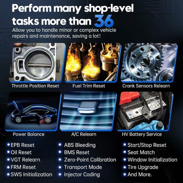 XTOOL D7 OBD2 Scanner, Bidirectional, ECU Coding, 36+ Resets, Android 10, All System Diagnostics - Image 3