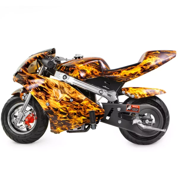 XtremepowerUS 40CC 4-Stroke Kids Pocket Bike, Yellow, Ages 13+, EPA Certified