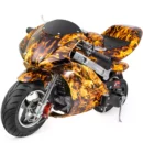 XtremepowerUS 40CC 4-Stroke Kids Pocket Bike, Yellow, Ages 13+, EPA Certified