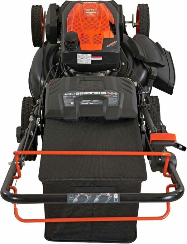 YARDMAX 22" Gas Self-Propelled Lawn Mower, 201cc, 6-Speed CVT, High Wheel RWD, 3-in-1, Black - Image 3