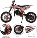 yifaeux 50cc Dirt Bike, 2-Stroke, 40 KM/H, Off-Road, Kids & Adults, Red