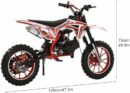 yifaeux 50cc Dirt Bike, 2-Stroke, 40 KM/H, Off-Road, Kids & Adults, Red