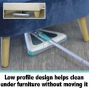 Zippi Sweeper Max Cordless Lightweight Sweeper for Carpet, Hardwood & Tile with Triangular Design and 1000mAh Battery