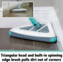 Zippi Sweeper Max Cordless Lightweight Sweeper for Carpet, Hardwood & Tile with Triangular Design and 1000mAh Battery
