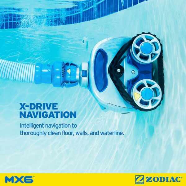 Zodiac MX6 Elite Automatic In-ground Pool Cleaner, Energy-Efficient, Wall Climbing, Suction, Cyclonic Turbine - Image 2