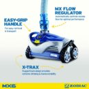 Zodiac MX6 Elite Automatic In-ground Pool Cleaner, Energy-Efficient, Wall Climbing, Suction, Cyclonic Turbine