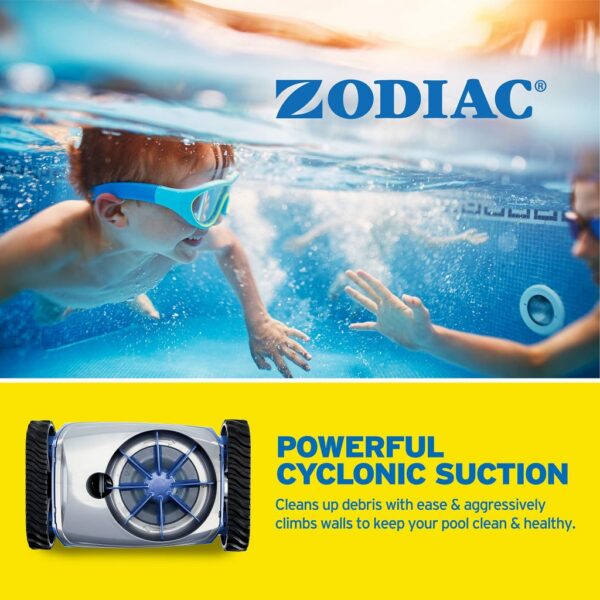 Zodiac MX6 Elite Automatic In-ground Pool Cleaner, Energy-Efficient, Wall Climbing, Suction, Cyclonic Turbine - Image 3